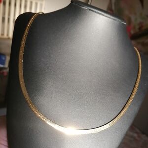 Elegant Gold Tone Chain Necklace 24" Long